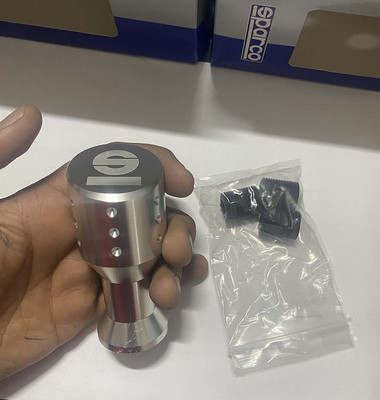 Auto MT Sparco Universal Metal Modified Car Gear Shift Knob Auto Transmission Lever for All Car Type 2 (Silver) Gear Knob(Silver)