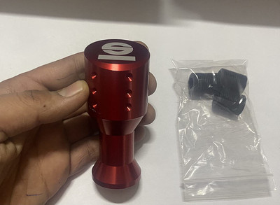 Auto MT Sparco Universal Car Gear Shift Knob Modified Auto Transmission Lever Metal for All Car Type (Red) Gear Knob(Red)