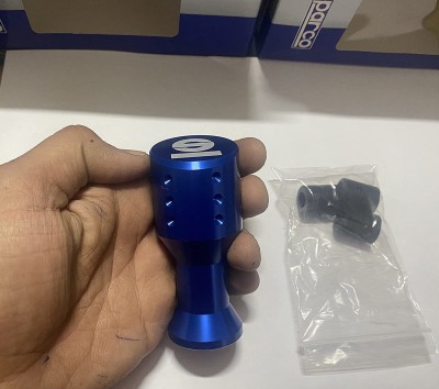 Auto MT Sparco Universal Car Gear Shift Knob Modified Auto Transmission Lever Metal for All Car Type (Blue) Gear Knob(Blue)