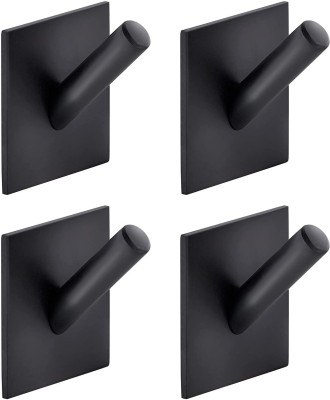 DOCOSS Pack of 4 Steel Self Adhesive Hooks for Wall Strong Sticker Hooks Door Hanger Wall Hooks Self Adhesive Hooks Holder for Bathroom ,Kitchen -Holds Upto 3 kg Hook 1(Pack of 4)