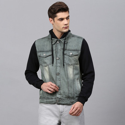 CAMPUS SUTRA Full Sleeve Washed Men Denim Jacket