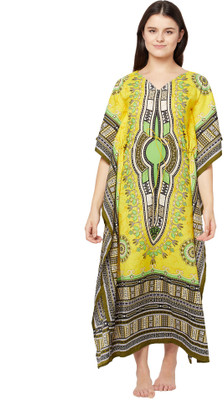 Trendif Printed Poly Crepe Women Kaftan