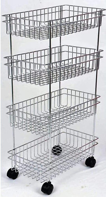 EVERSUN |kitchen accessories | Stainless Steel Kitchen Trolley(Pre-assembled)