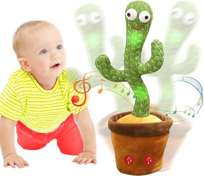PATPAT Electric Singing Dancing Cactus Toy for Babies, Mimicking Talking Cactus Toys, Wiggly Repeating Cactus Plush Toy, Birthday Gifts for 1/2/3/5/6/7 Year Old Boy Girl Kids(Green)