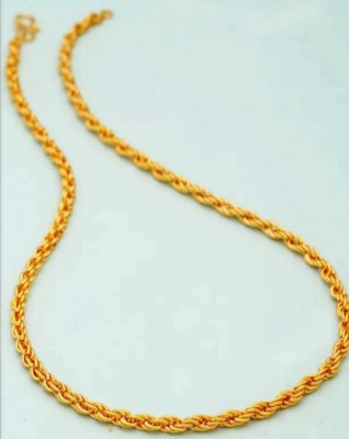 VIANSH Stylish Fashionable Golden Chain Design Gold-plated Brass Chain Sterling Silver Plated Alloy Chain