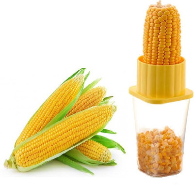 MYYNTI Unbreakable Plastic Corn Seeds Stripper Remover Cutter Peeler with Container Corn Cutter Multicolor Straight Peeler(Multicolor)