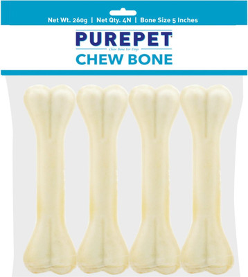 purepet Pressed Chew Bone, 5 inches - Pack of 4 Dog Treat(260 g)