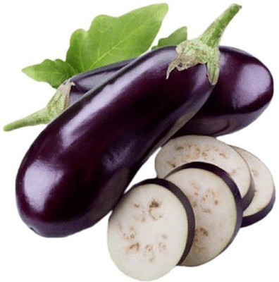 VibeX ® XXL-266 Brinjal Black Long Vegetable Seeds Seed(200 per packet)