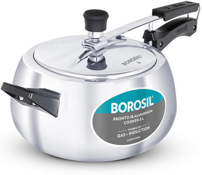 BOROSIL Pronto IB 5 L Inner Lid Induction Bottom Pressure Cooker(Aluminium)