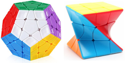 Authfort Twist stickerelss Magic & High Speed 3x3 Megaminx Pentagonal Cube(2 Pieces)