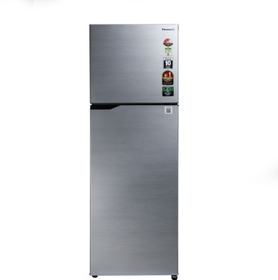 Panasonic 338 L Frost Free Double Door 3 Star Refrigerator(Shiny Silver, NR-TG351CUSN)