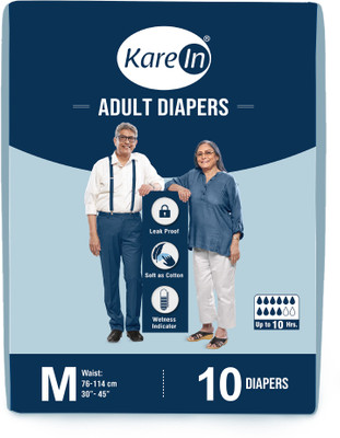 KareIn Premium Tape Style Adult Diapers - M(10 Pieces)