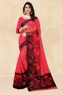 Vimalnath Synthetics Printed Bollywood Georgette Saree(Red)