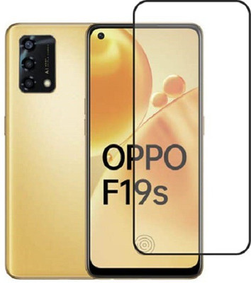 AKSHUD Edge To Edge Tempered Glass for Oppo F19s, Oppo F19(Pack of 1)
