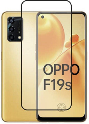 AKSHUD Edge To Edge Tempered Glass for Oppo F19s, Oppo F19(Pack of 1)