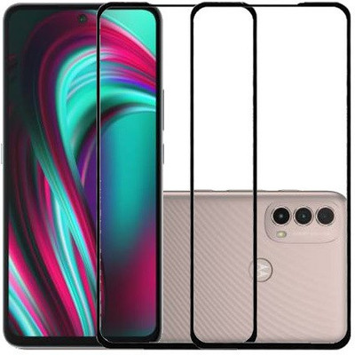 ECMERED Edge To Edge Tempered Glass for Motorola e40, Moto e40, Motorola Moto e40(Pack of 2)
