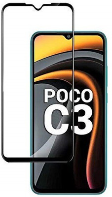 NKCASE Edge To Edge Tempered Glass for Poco C3, Poco M2(Pack of 1)