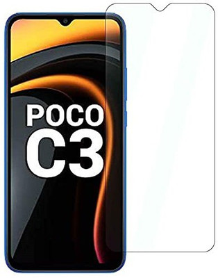 NKCASE Tempered Glass Guard for Poco C3, Poco M2(Pack of 1)