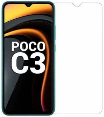 NKCASE Edge To Edge Tempered Glass for Poco C3, Poco C4(Pack of 1)