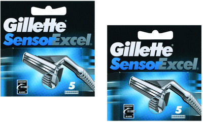 Gillette Sensor Excel C ( Works With Sensor Excel Razor ) Combo Pack Of 2(Pack of 10)
