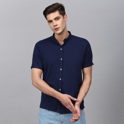 CAMPUS SUTRA Men Solid Casual Blue Shirt