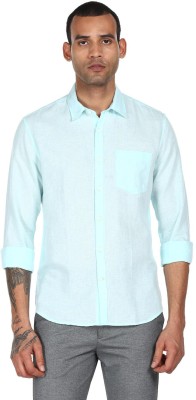 AD by Arvind Men Solid Casual Blue Shirt