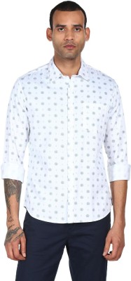 AD by Arvind Men Printed Casual Light Blue Shirt