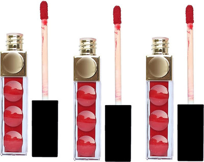 GABBU Sparkling LIQUID Chemical Free & Waterproof with Floral Pigment Water Proof RED Liquid(Red)