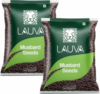 LAUVA NATURAL MUSTARD SEEDS SMALL I SARSO I RAI WHOLE I MUSTARD BLACK WHOLE I INDIAN SPICE1 kg, PACK OF (2X500g)(2 x 500 g)