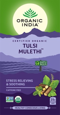 ORGANIC INDIA TULSI MULETHI-25 Tulsi Green Tea Bags Box(25 Bags)