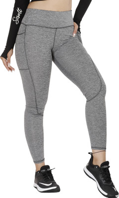 Chow Chow Self Design Women Grey Tights