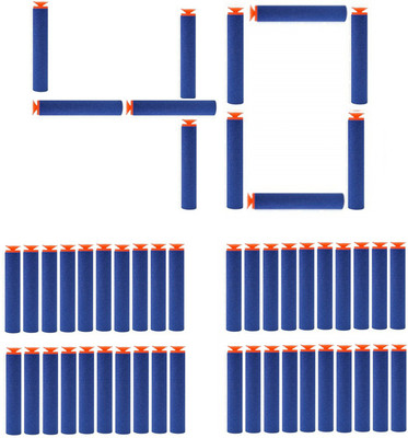 Toy Cloud Hot Fire Gun Bullet Soft Foam Dart for Nerf Gun Refill Pack 40 Pcs Sticky Head Darts for Nerk N-Stike Elite Guns Darts & Plastic Bullets(Multicolor)