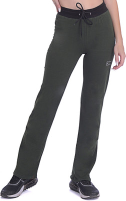 Apraa & Parma Solid Women Dark Green Track Pants