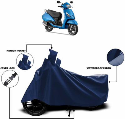 KEDIT Waterproof Two Wheeler Cover for TVS(Jupiter, Blue)