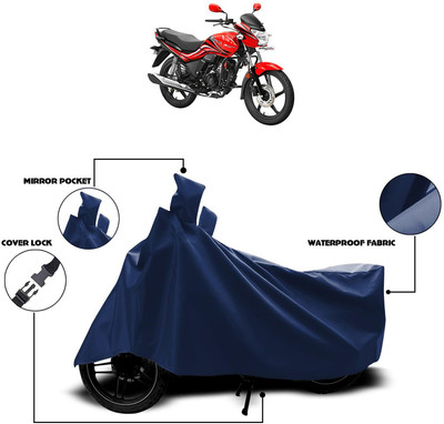 KEDIT Two Wheeler Cover for Universal For Bike(Passion Xpro, Blue)
