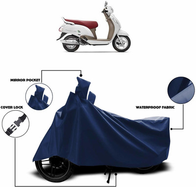KEDIT Waterproof Two Wheeler Cover for Suzuki(Blue)