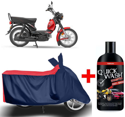 FabAuto Waterproof Two Wheeler Cover for TVS(XL 100, Blue)