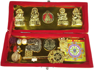 Uniqon Shri Shree Dhan Laxmi Yantra Kuber for Goddess Bright Future Dhan Laxmi Yantra Locket of Wealth Energized Plastic Yantra(Pack of 1)
