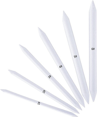 Levin 6 PCS Blending Stumps and Tortillions Paper Art Blenders for Student Artist Charcoal Sketch Drawing Tools