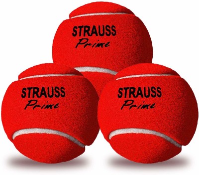 Strauss Heavy Weight Cricket Tennis Ball(Pack of 3, Red)