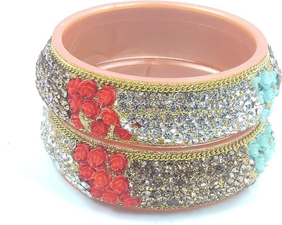 MAA MANSA DEVI Metal Tanzanite Gold-plated Bangle Set(Pack of 2)