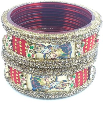 MAA MANSA DEVI Metal Tanzanite Gold-plated Bangle Set(Pack of 2)