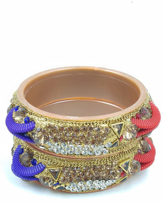 MAA MANSA DEVI Metal Tanzanite Gold-plated Bangle Set(Pack of 2)