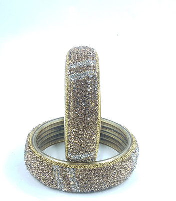 MAA MANSA DEVI Metal Tanzanite Gold-plated Bangle Set(Pack of 2)