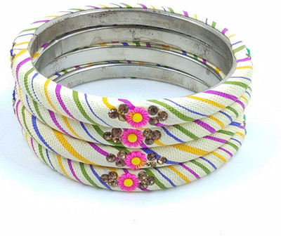 MAA MANSA DEVI Metal Tanzanite Gold-plated Bangle Set(Pack of 4)