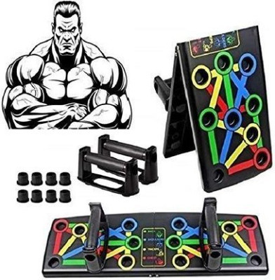 Mizuki Foldable Pushup board 29085 with Strong GripHandle for ChestPress Home&Gym Push-up Bar