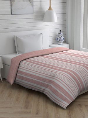 Boutique Living India Striped Single Comforter for  AC Room(Polyester, Pink)