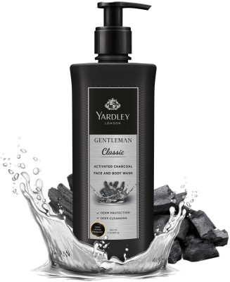 Yardley London Gentleman Classic, Face and Body wash for Men, With Activated Charcoal, Germ Protection & Deep Cleansing, Shower Gel(250 ml)