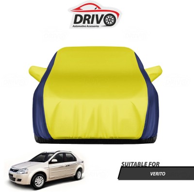 Drivo Car Cover For Mahindra Verito (With Mirror Pockets)(Blue, Yellow)