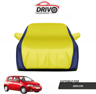 Drivo Car Cover For Chevrolet Aveo Uva (With Mirror Pockets)(Blue, Yellow)
